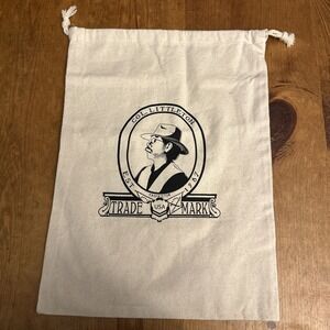 Col. Littleton Canvas Drawstring Dust Bag Made in USA Storage Pouch‎ Logo Beige